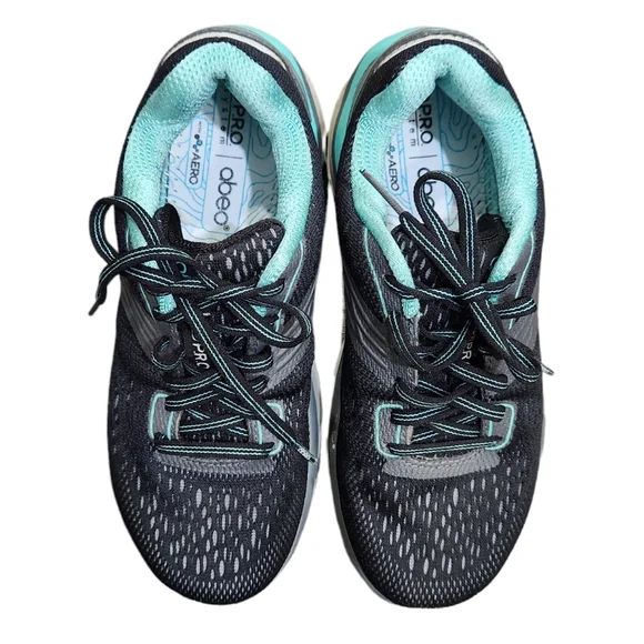 Abeo Symbol Black/Blue Mesh Lace Up Walking Shoes Sneaker Size 5M - Picture 2 of 7